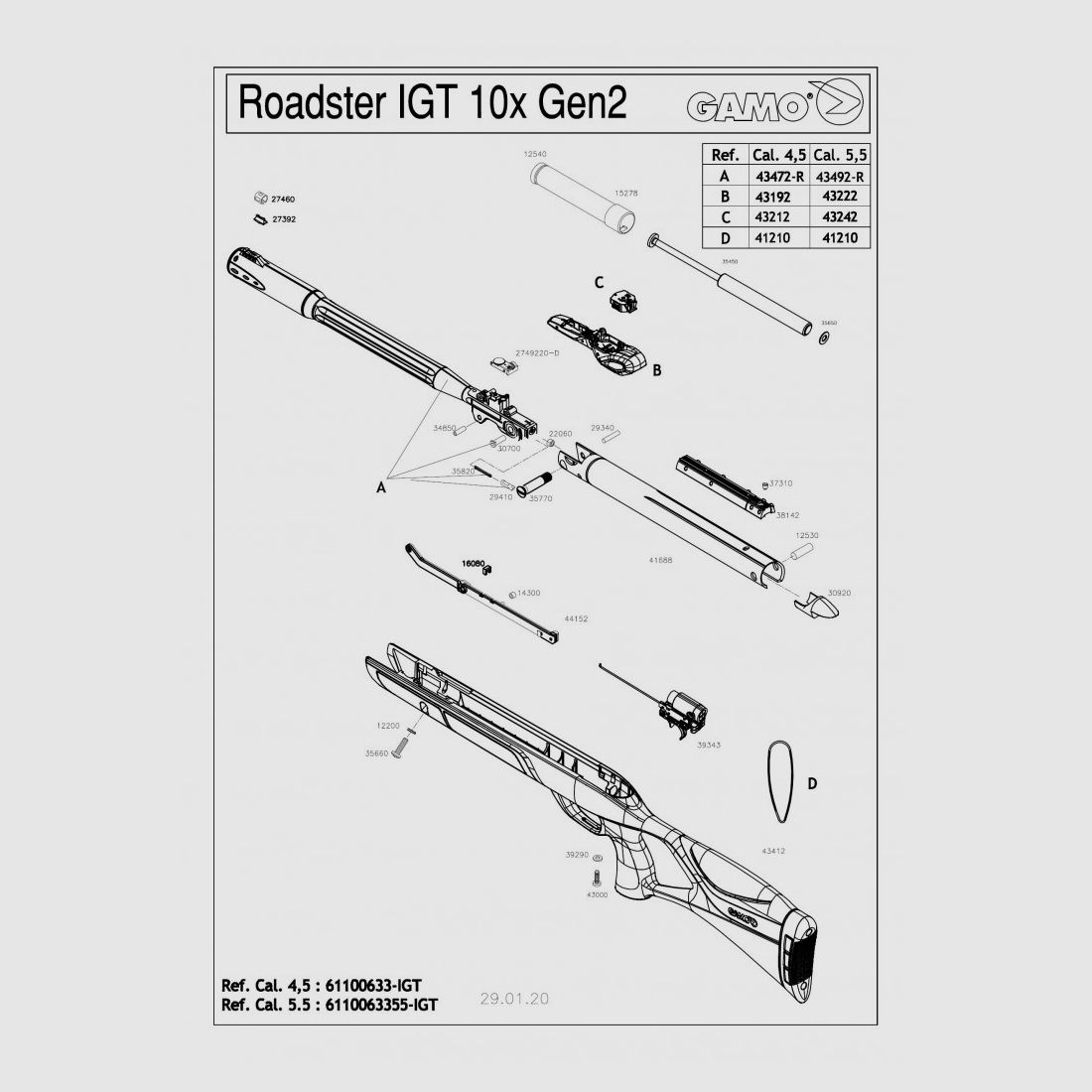 12540 - Gamo Kolbenring Roadster 4,5 mm und 5,5 mm, Bild 1 von 4