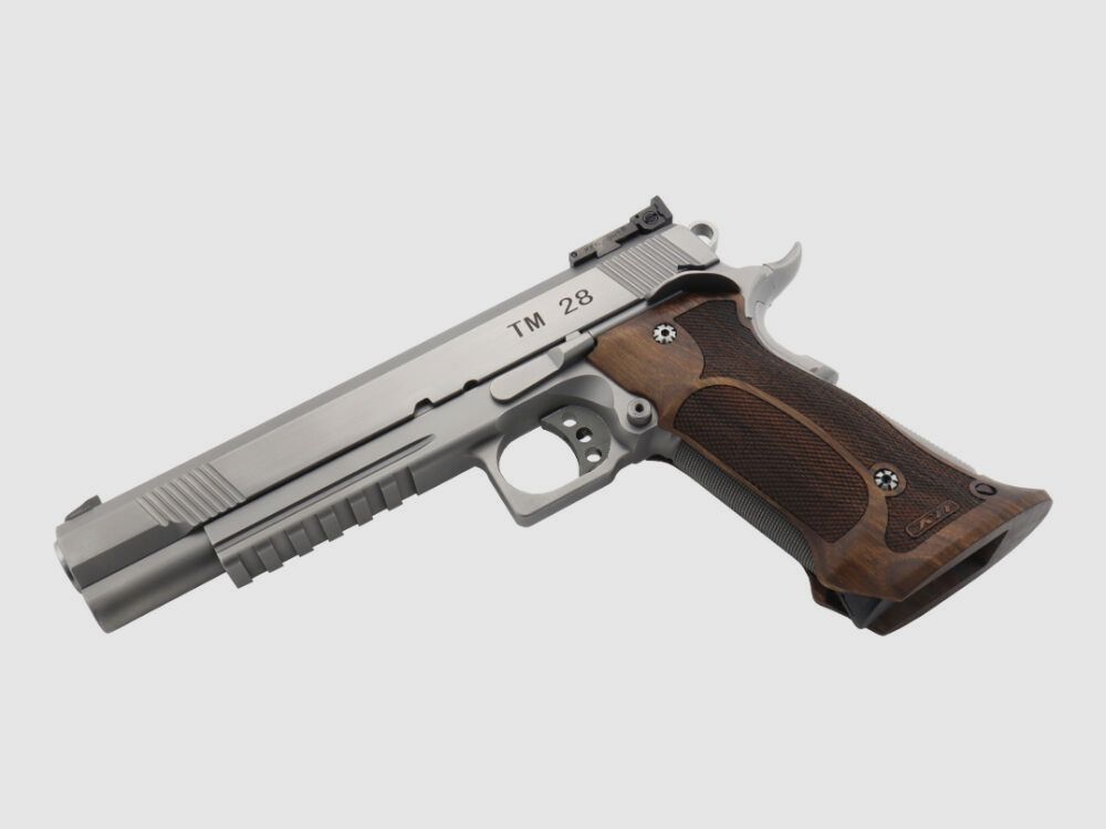 STP TM 28 6.0 con empuñadura Nill Match-German-Master y sistema intercambiable TM 6.0 9mm Luger y mira BOMAR