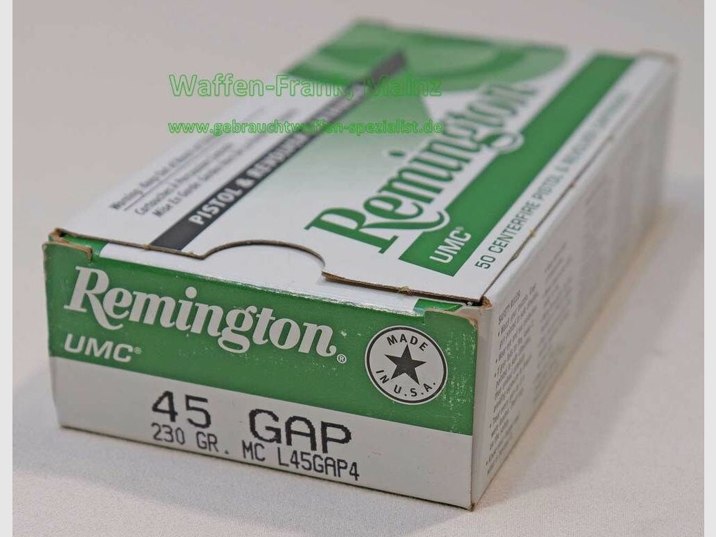 Remington - USA munición para pistolas/revolvers UMC .45 GAP