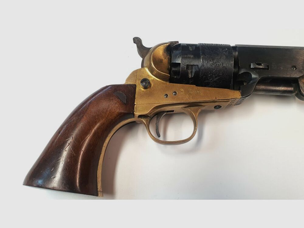 C.O.M. (Consorzio Officine Meccaniche) Percussion Revolver COM Gardone Navy Model - .44 Black Powder Only, Buntline Revolver