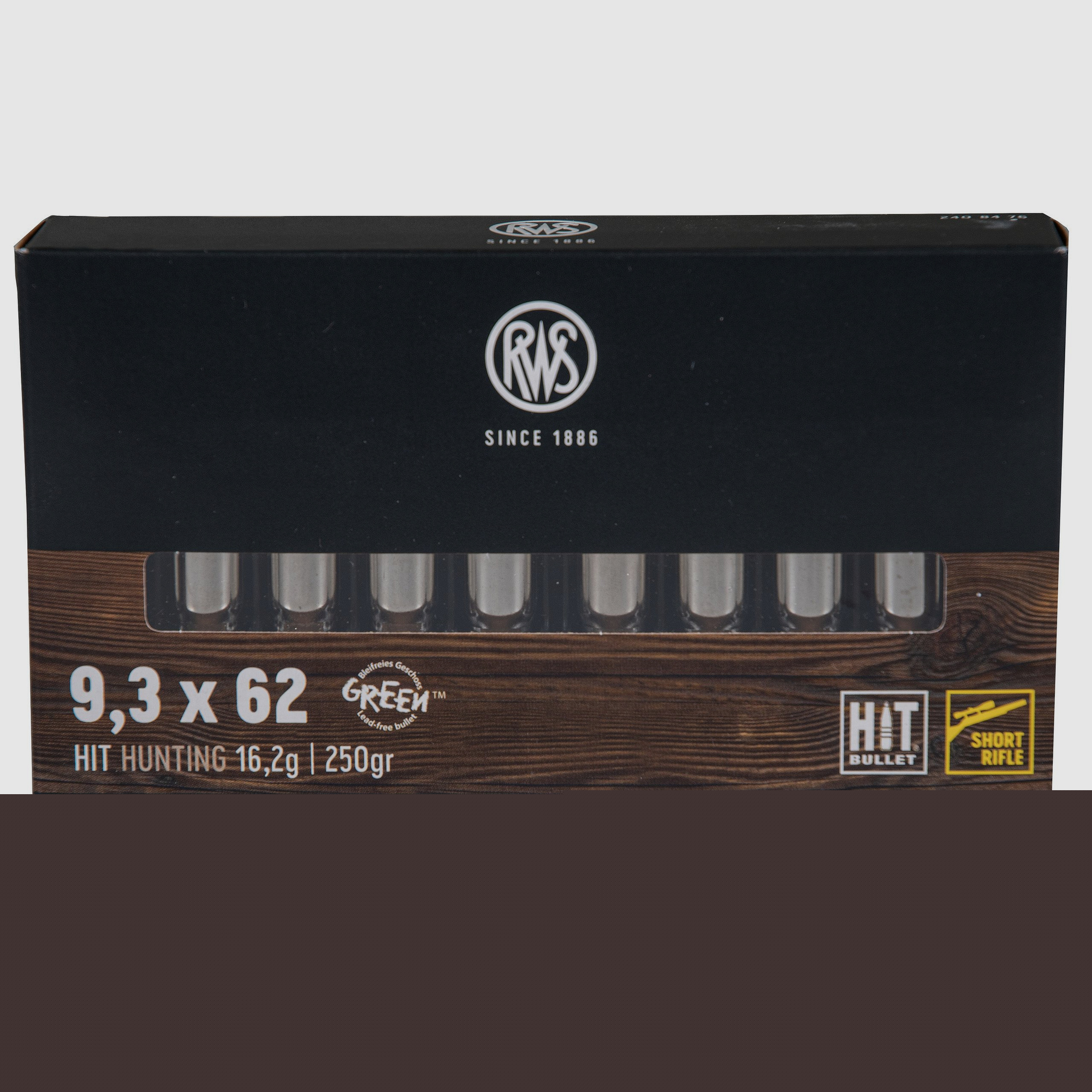 RWS Cartucce per fucile Hit Short Rifle 9,3x62. 250 grains