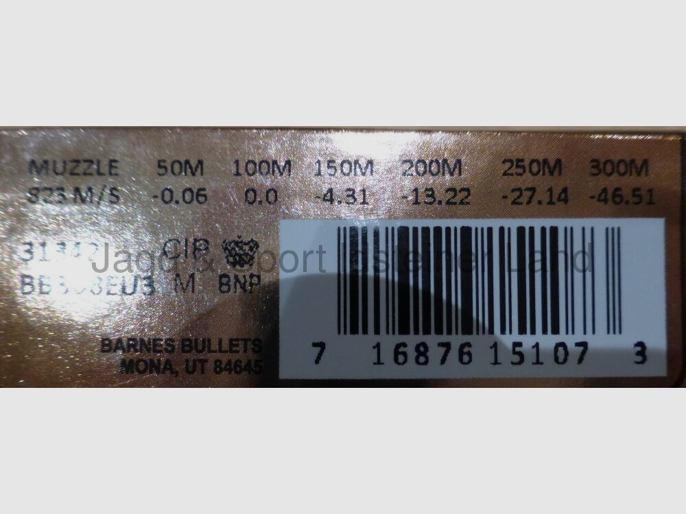 Barnes VOR-TX euro TTSX 168gr (senza piombo)