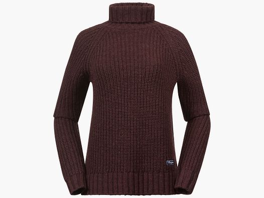 Bergans Nordmarka Merino Pull Col Montant Femme Amarone Rouge M