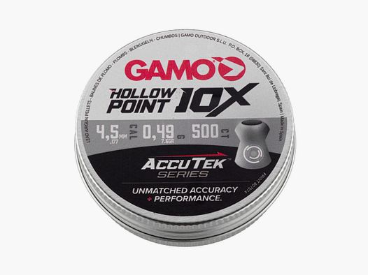 Gamo Hollow Point Accutek 4.5mm - GAMO PL HOLLOW POINT ACCUTEK 4.5 BTE 500 GAMO