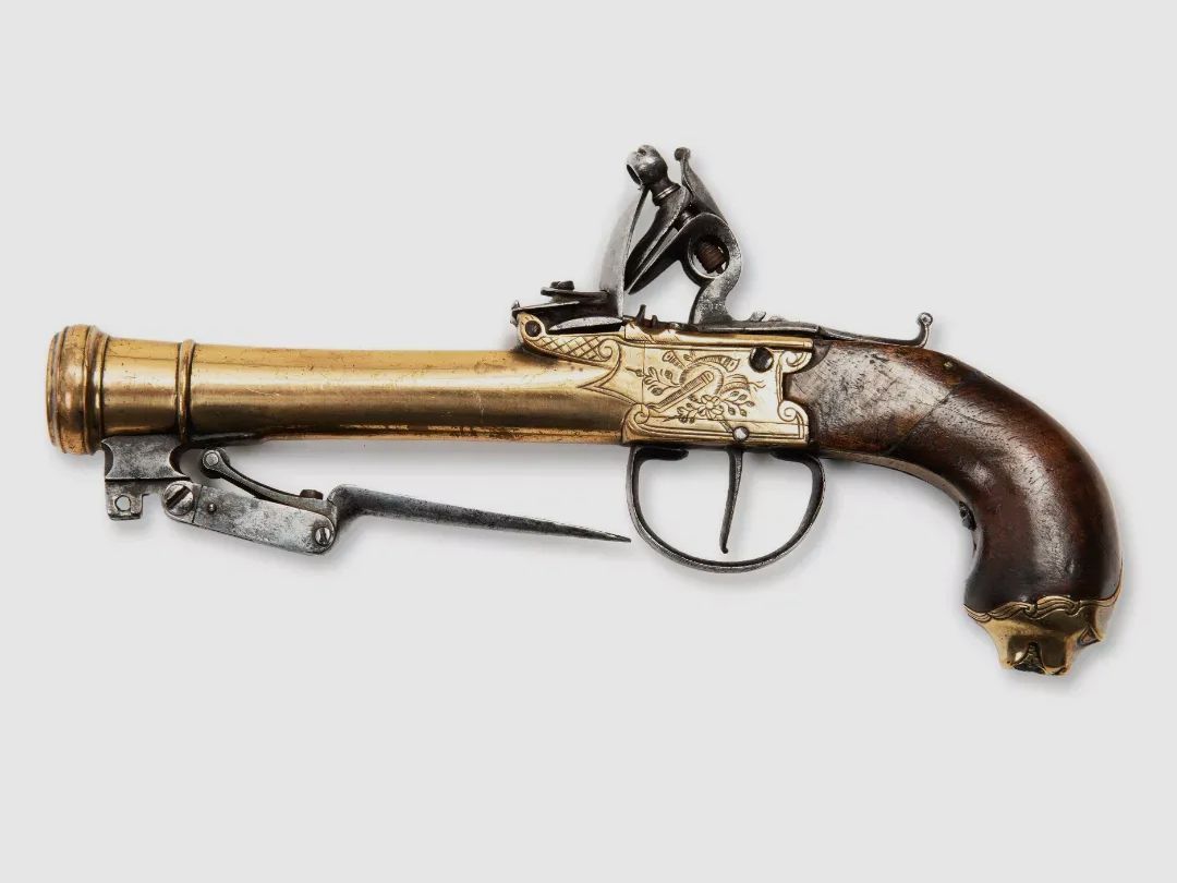 Steinschloss Pistole Tromblon Antik