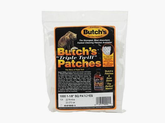 1.000 Patches 1-1/8" Eckig .22/5,6 bis .270/6,9mm
