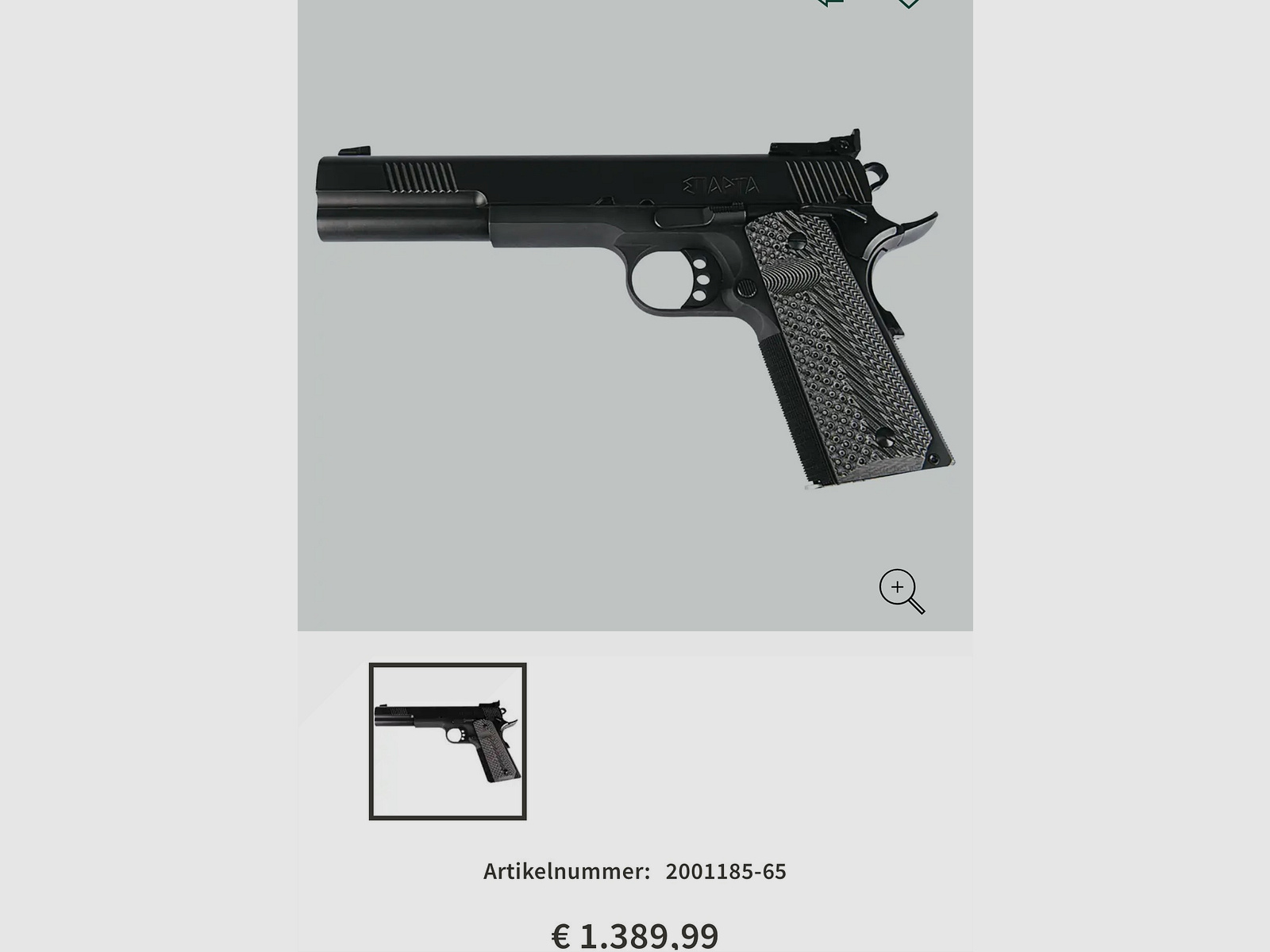 Pistol Prommersberger Sparta 6.0 9x19 safe weapon