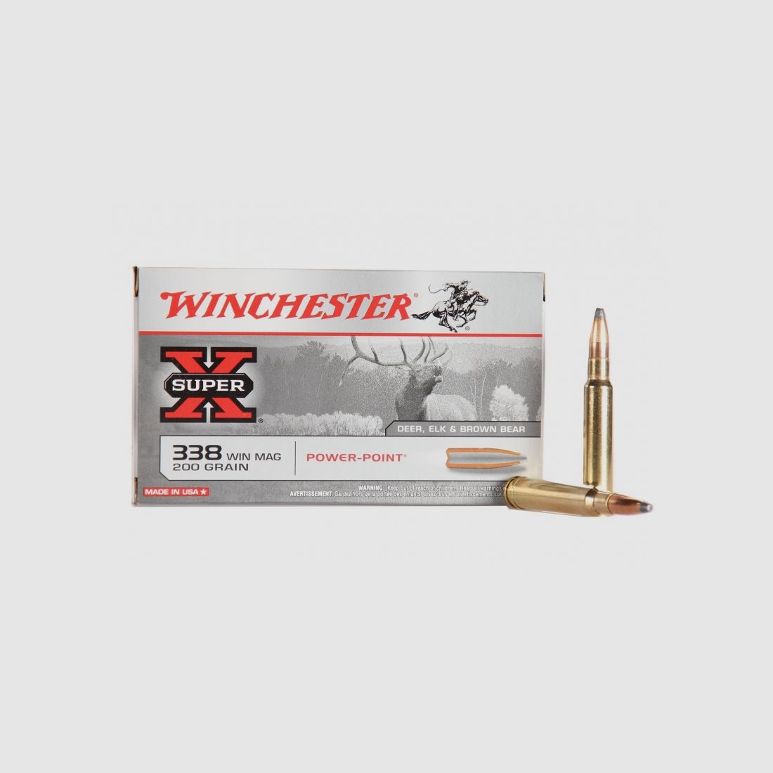 WINCHESTER 338 WIN MAG POWER POINT 200 GR. Munition, Bild 2 von 3