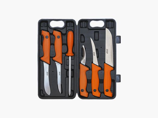 Kit da macello ungulati EKA 5 coltelli + acciaino