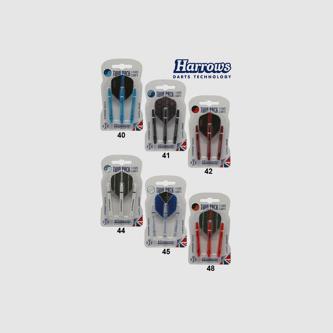 Harrows-Darts-Technology Twin Pack sortiert Medium Dart & Zubehör