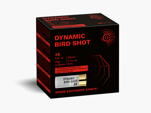 12/65 Geco Dynamic Bird Shot No. 6 / 2.75mm