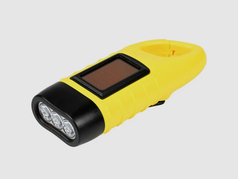 Latarka LED "Twin Power Dynamo" w kolorze żółtym