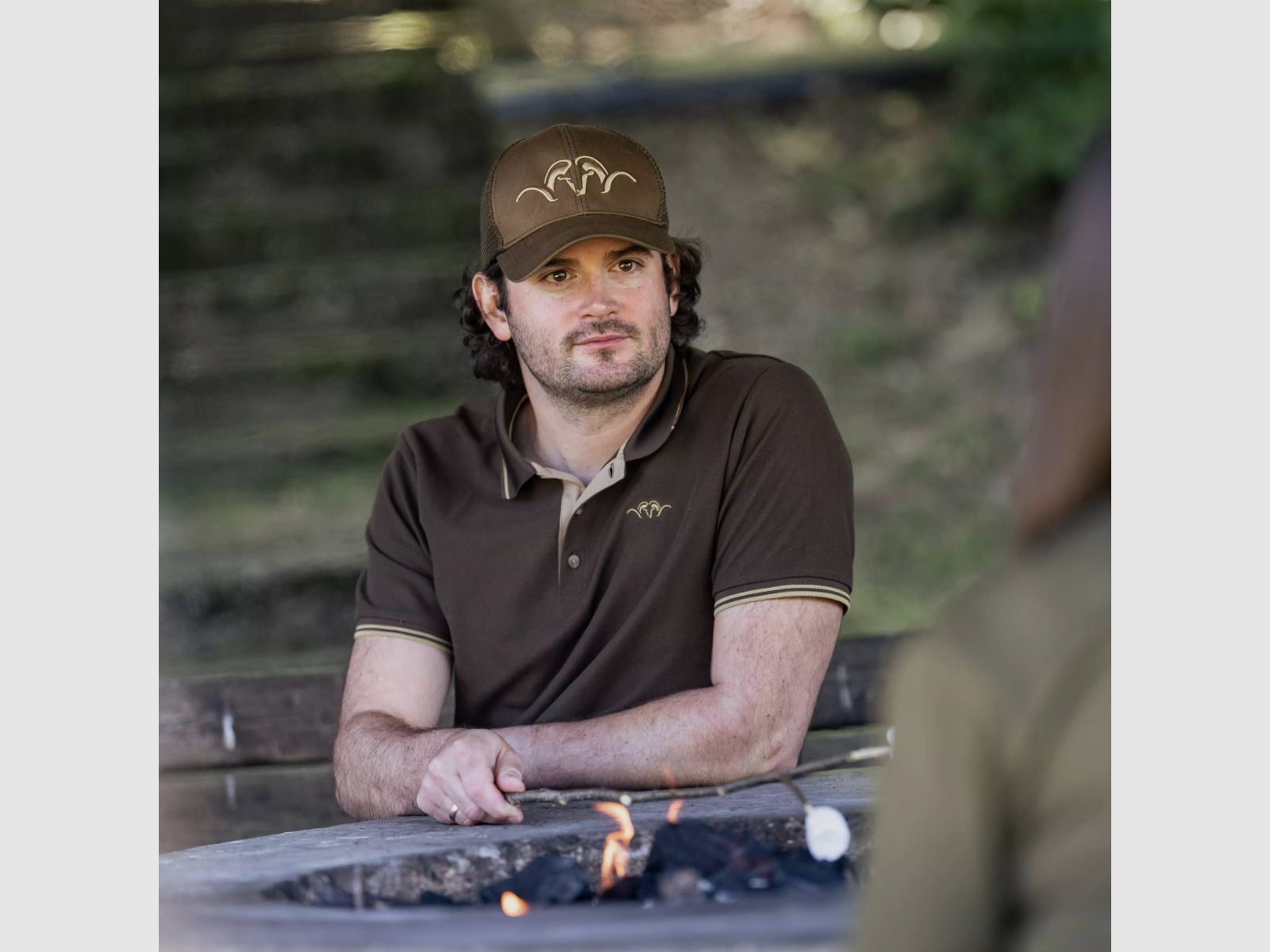 BLASER Polo Shirt da Uomo 22 Marrone Scuro