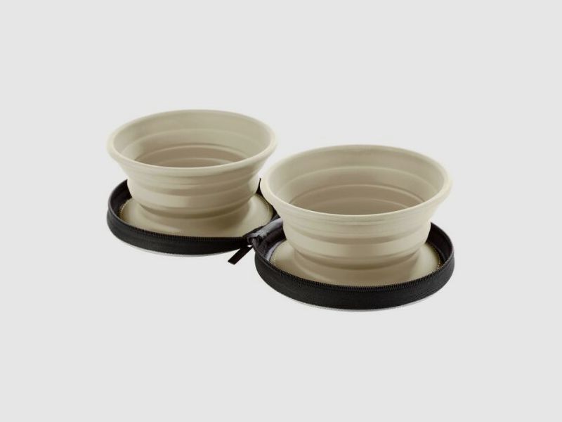 Hunter Silikon Reisenapf mit Tasche List 750 ml Beige