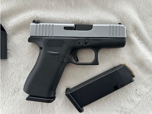 Glock 43X Silver Slide - Silber in 9mm - NEUWERTIG