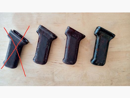 Rumänische AKM-Griffe aus Bakelit besser als der russische Griff / auch für AK74 AK-100 / Yunker / Cybergun 47