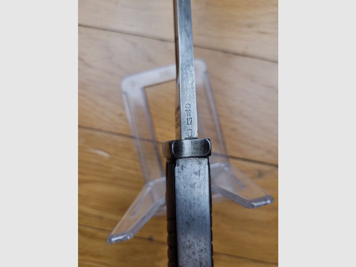 Deutsche Bajonett 98/05 2. Typ – Herstellung Mauser – mit Mauser-Futteral « mit Sternen » – W17 – TBE, Bild 12 von 14