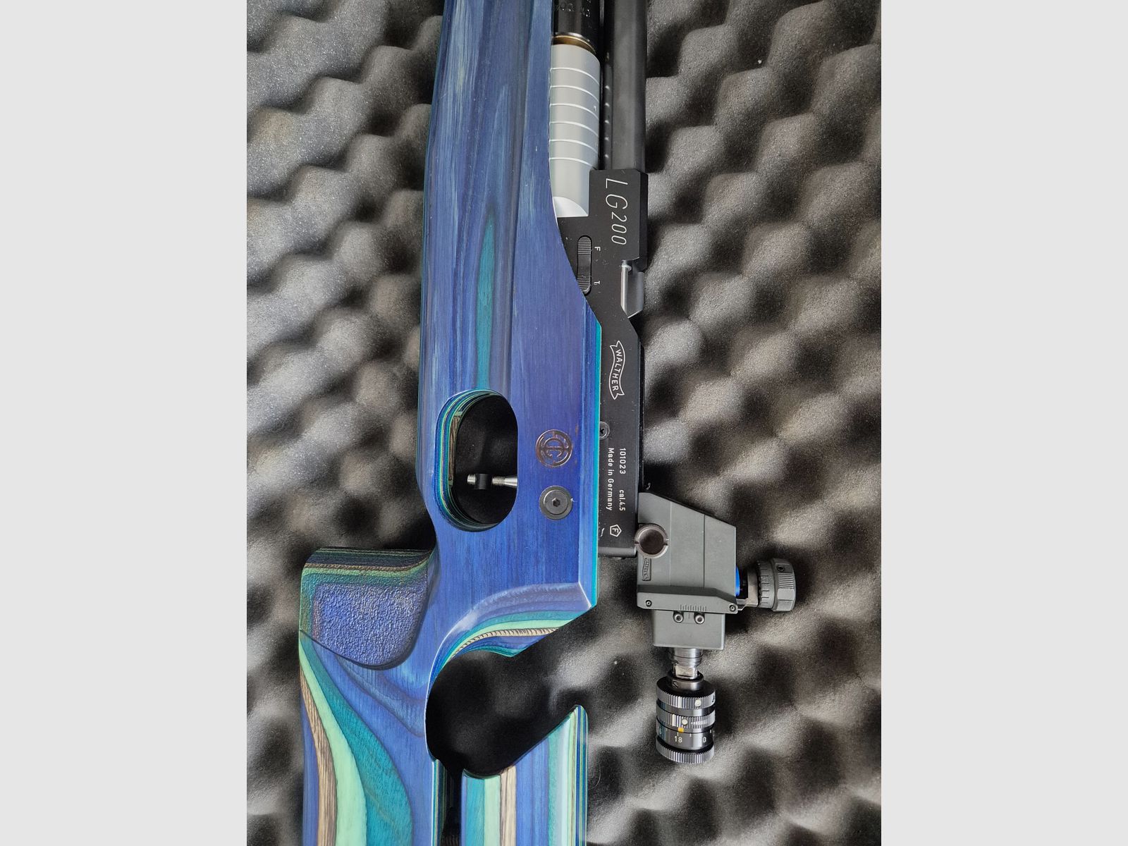 Walther LG200 Match-Pressluftgewehr 4,5 mm – F-Zeichen – diopter – accesorios, imagen 4 de 8