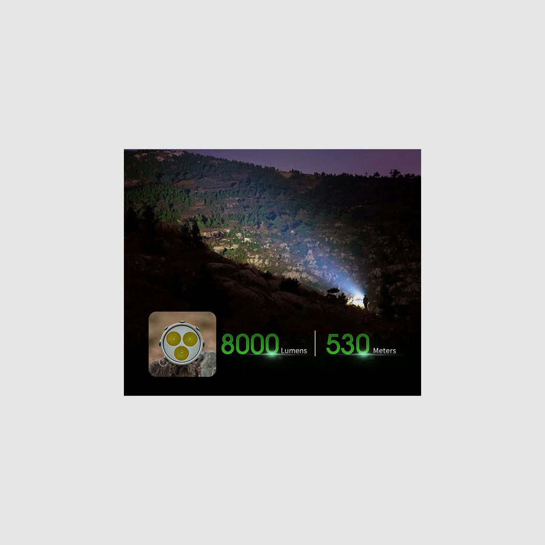 LED search spotlight SAINT TORCH 30 V2.0, 8,000 lumens (including battery), image 6 of 10