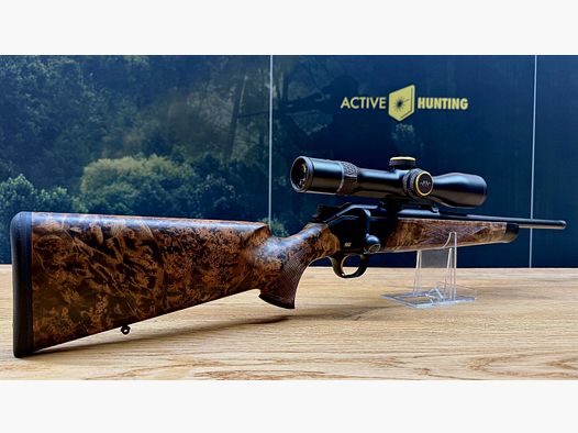 Blaser R8 Custom schaafhout HK 9-10 / incl. Blaser B1 2,8-20x50 Custom / met veel gouden elementen / DROOMWAPEN