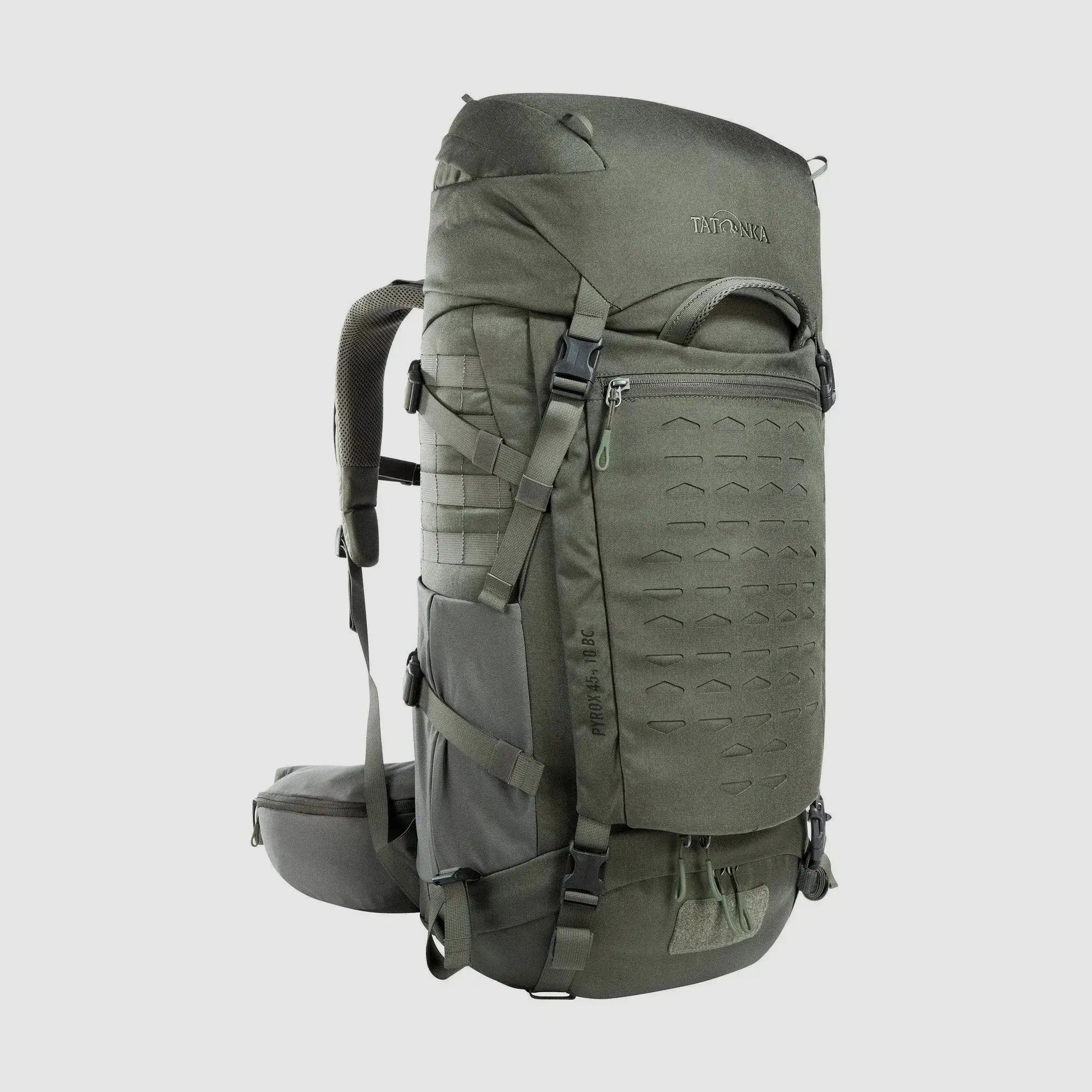 Mochila de Senderismo Tatonka Pyrox 45+10 55 L BC Gris Piedra Oliva