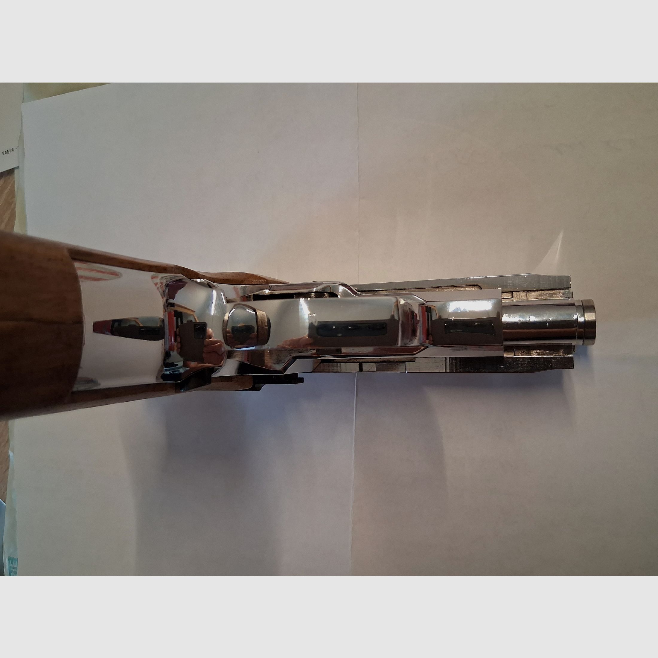 Collezionisti, attenzione! Zoraki 914 cromato (PTB-972), impugnature in legno, 2 caricatori di ricambio (come nuovi, mai sparati)