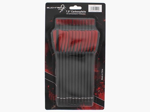 Carbonpfeile 7,5'' mit Feldspitze im 12er Pack