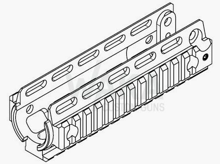 B&T handguard 3x NAR for HK MP5/SP5, special variant BPOL, made of aluminum