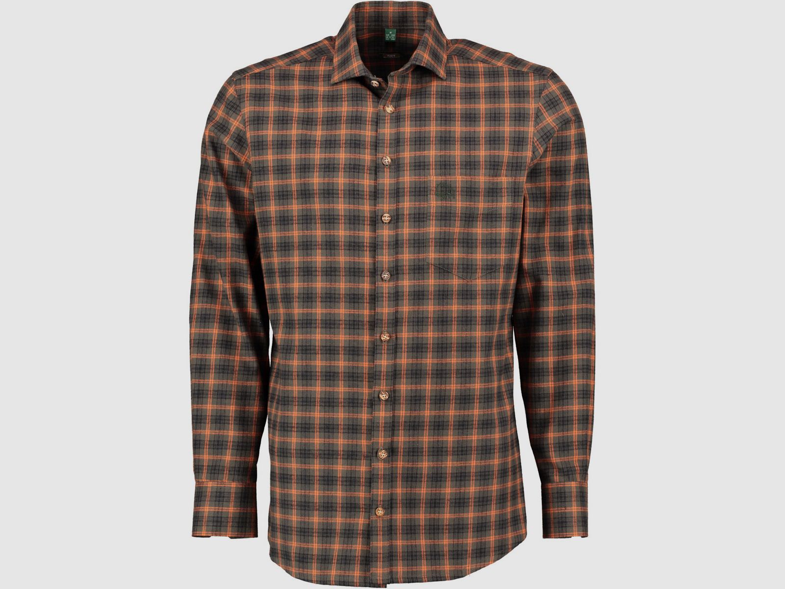 OS TRACHTEN Herrenhemd 1/1 Arm Slim Fit grün orange