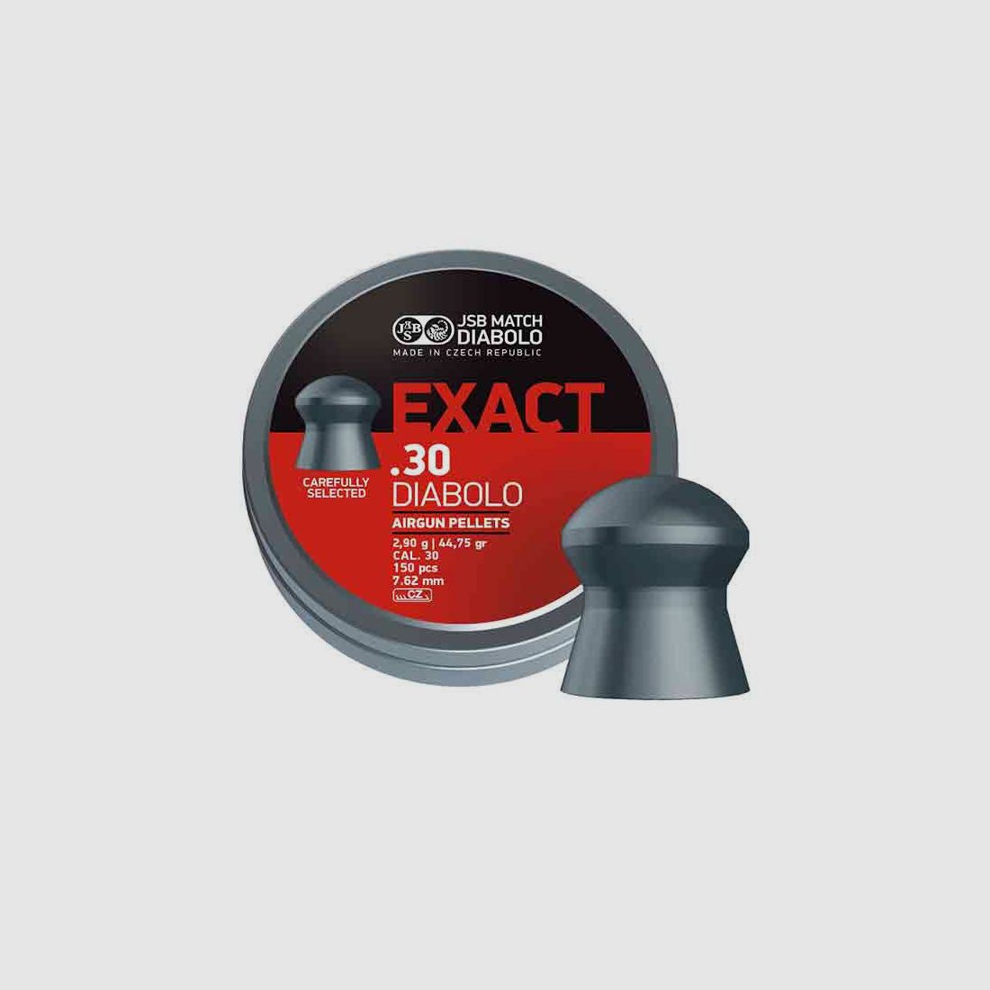 JSB EXACT DIABOLO - 7,65MM / .30 - 2,9G / 44,75 GRS. - 150 SCHUSS
