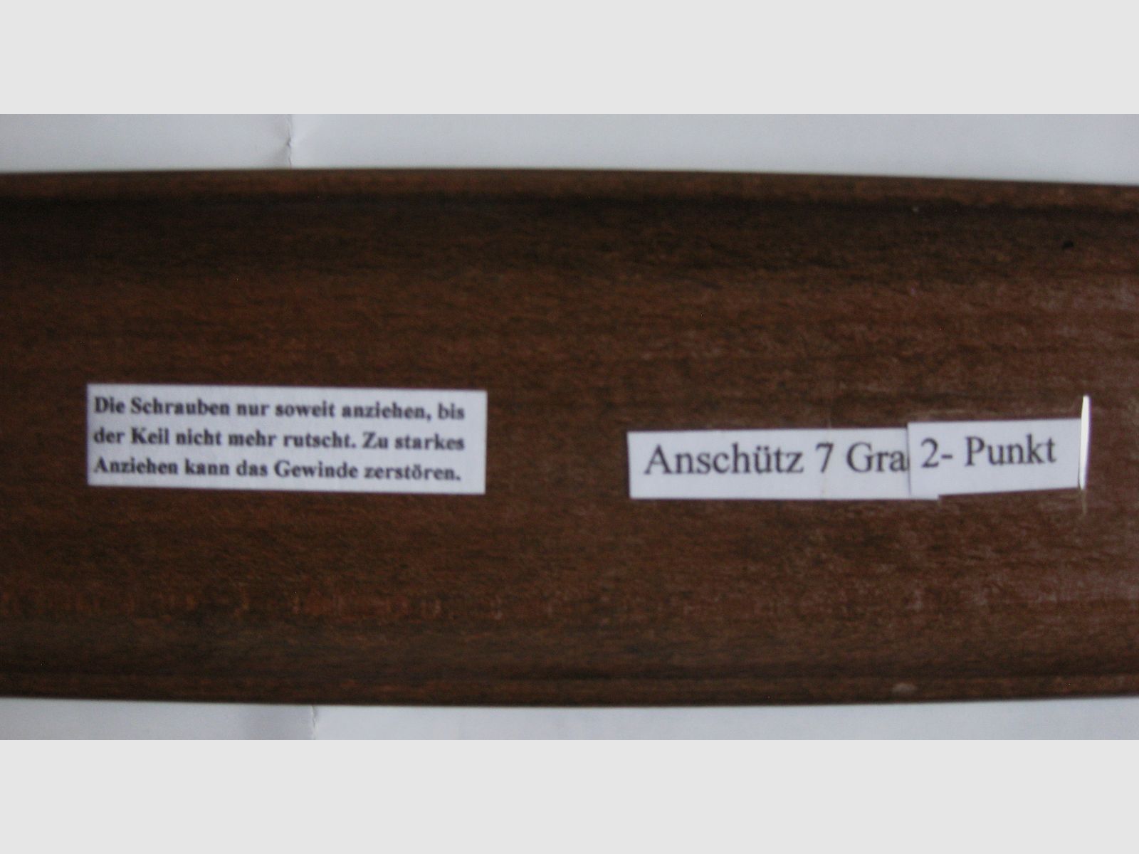  Auflagekeil 7 Grad für FWB, Anschütz, Walther usw. 2 Punkt