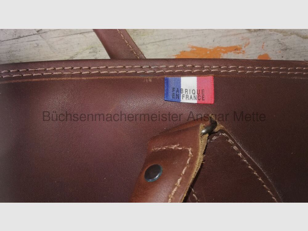 Sporfabric , Frankreich, Flintenfutteral, Leder, Fellfutter	 Sporfabric , Frankreich, Flintenfutteral, Leder, Fellfutter