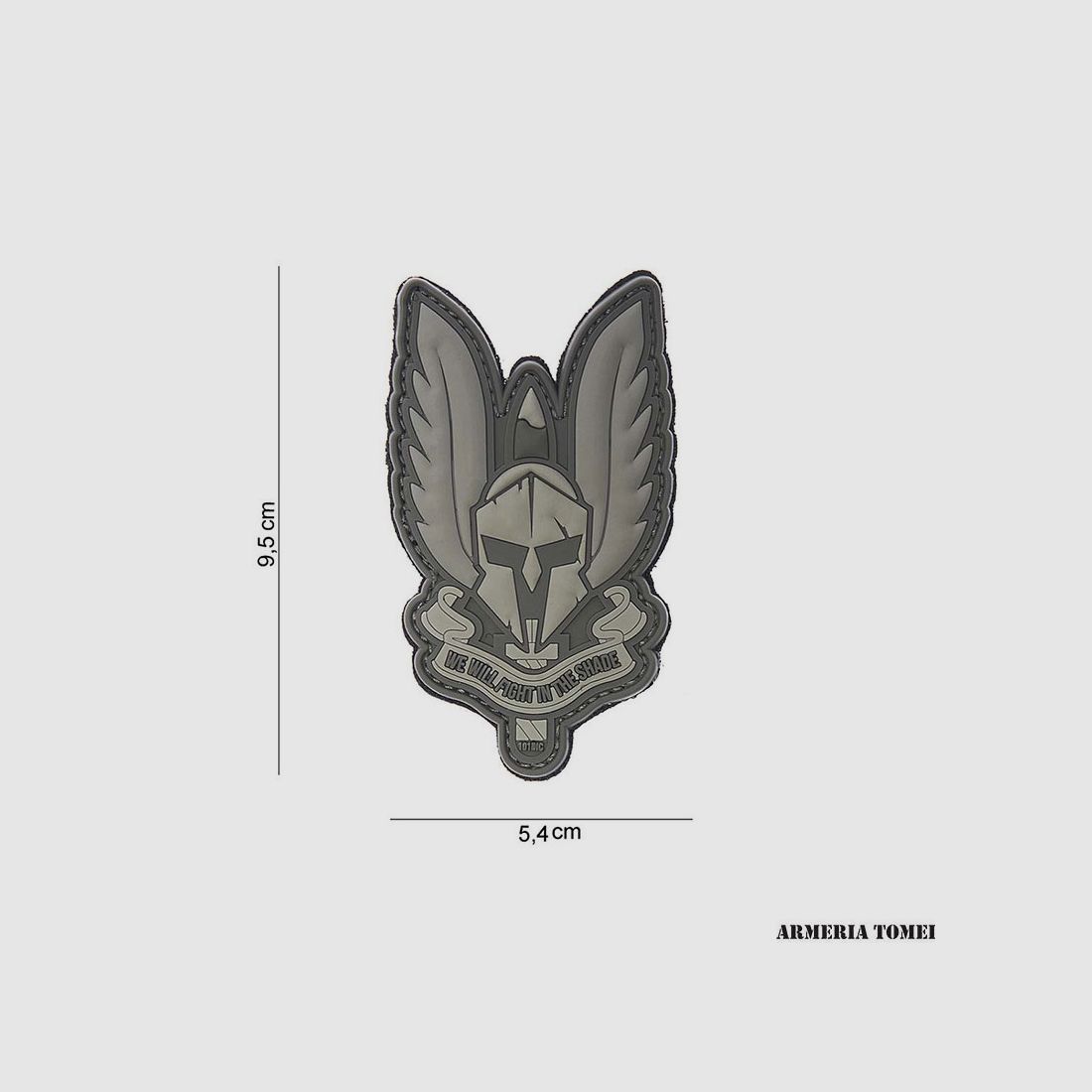PATCH – 3D PVC SPARTAN GRAY #10098