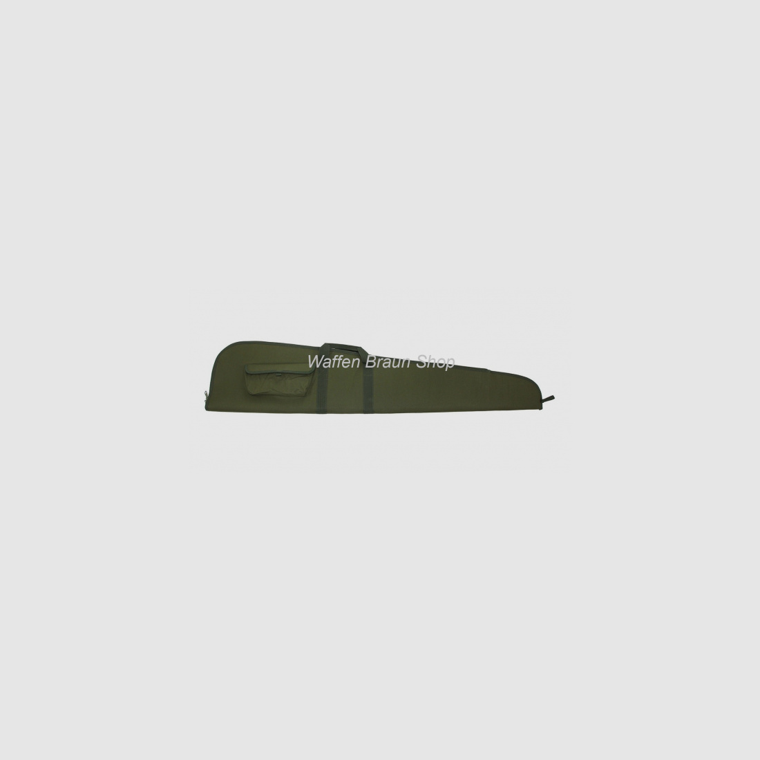 Büchsenfutteral mit Tasche, grün 128cm Länge 600D Nylon-Material Microfleece Futter Doppelzipper Tra