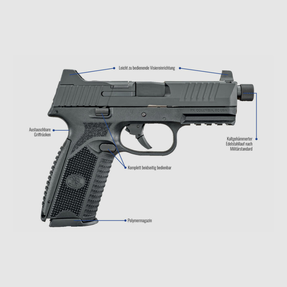 FN 509 TACTICAL FDE 9mmLuger