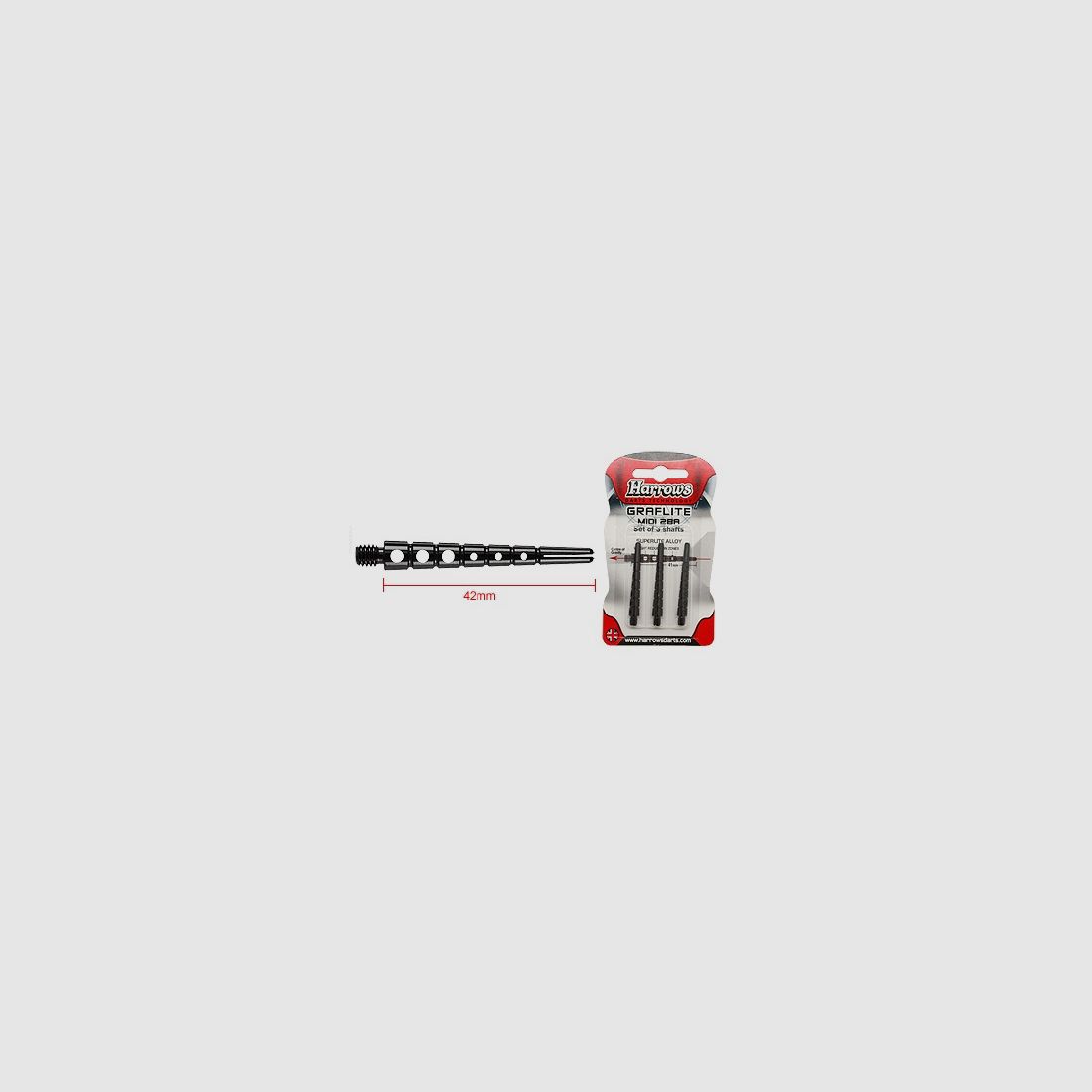Harrows Darts Technology Shafts Graflite medium zwart Dart & Accessoires