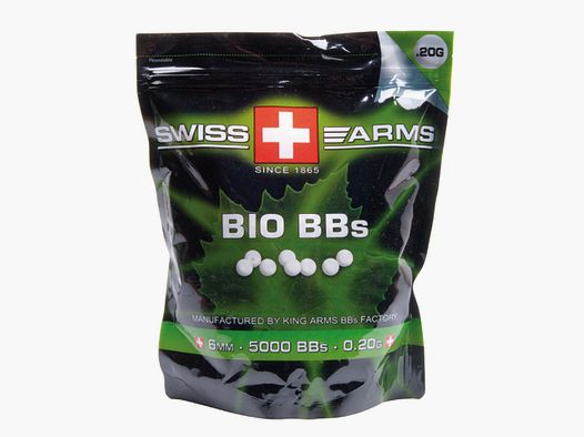 Swiss Arms 6mm BIO BBs Blancos 0,20 g 5.000 piezas