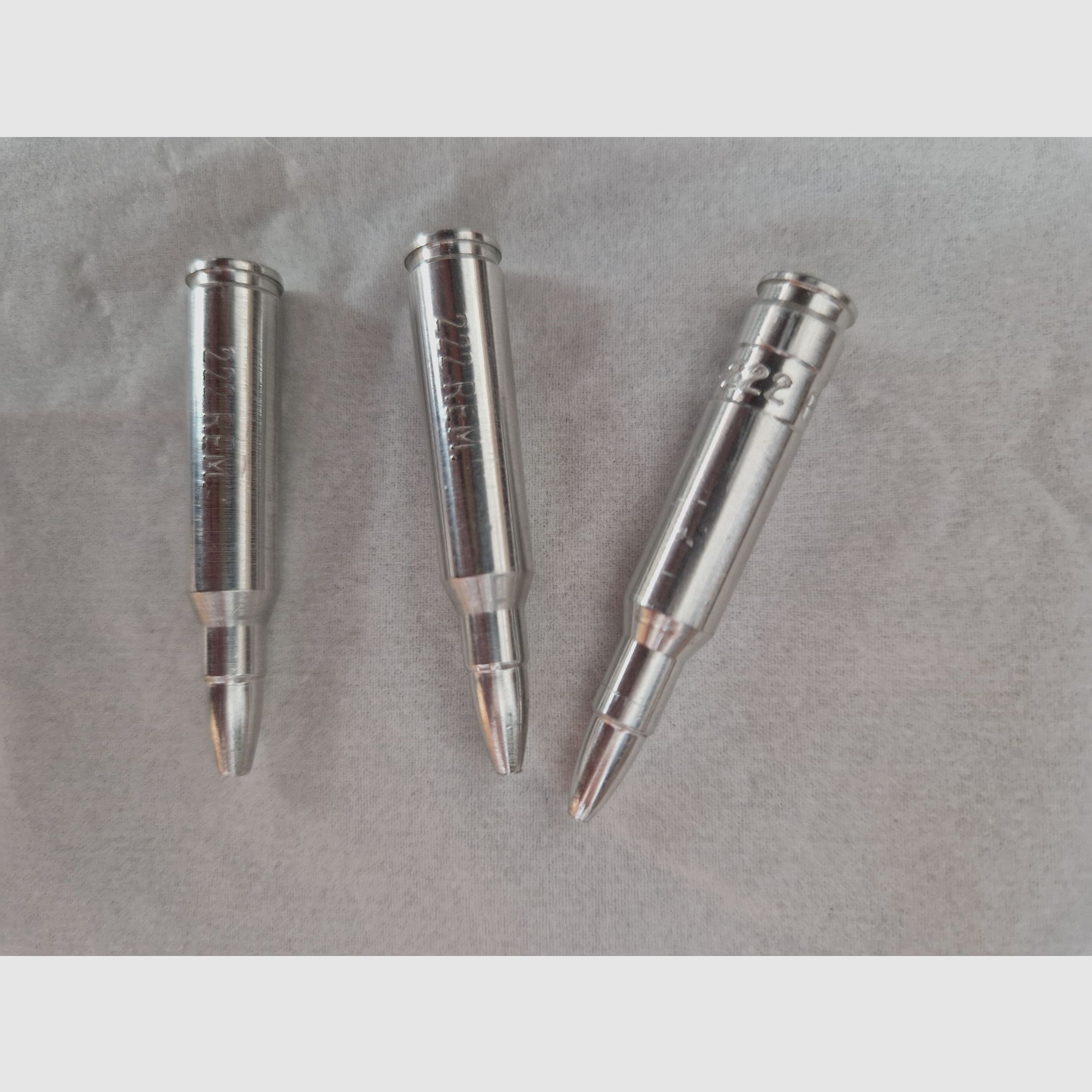Cartuchos de relleno 222 Rem. Aluminio 3 piezas