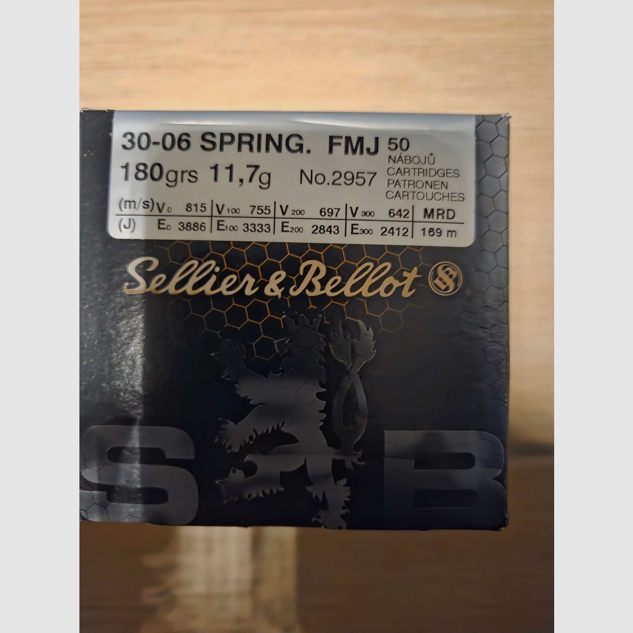 Sellier & Bellot 2957 .30-06 SPRING FMJ full metal jacket 11.7g / 180grs.