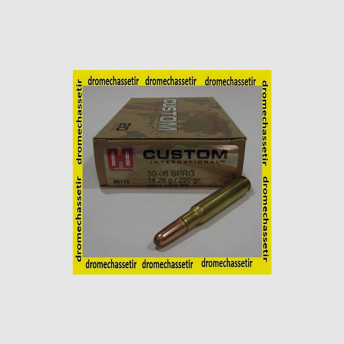 Box mit 20 Patronen Hornady 30-06 220 grains RN Interlock