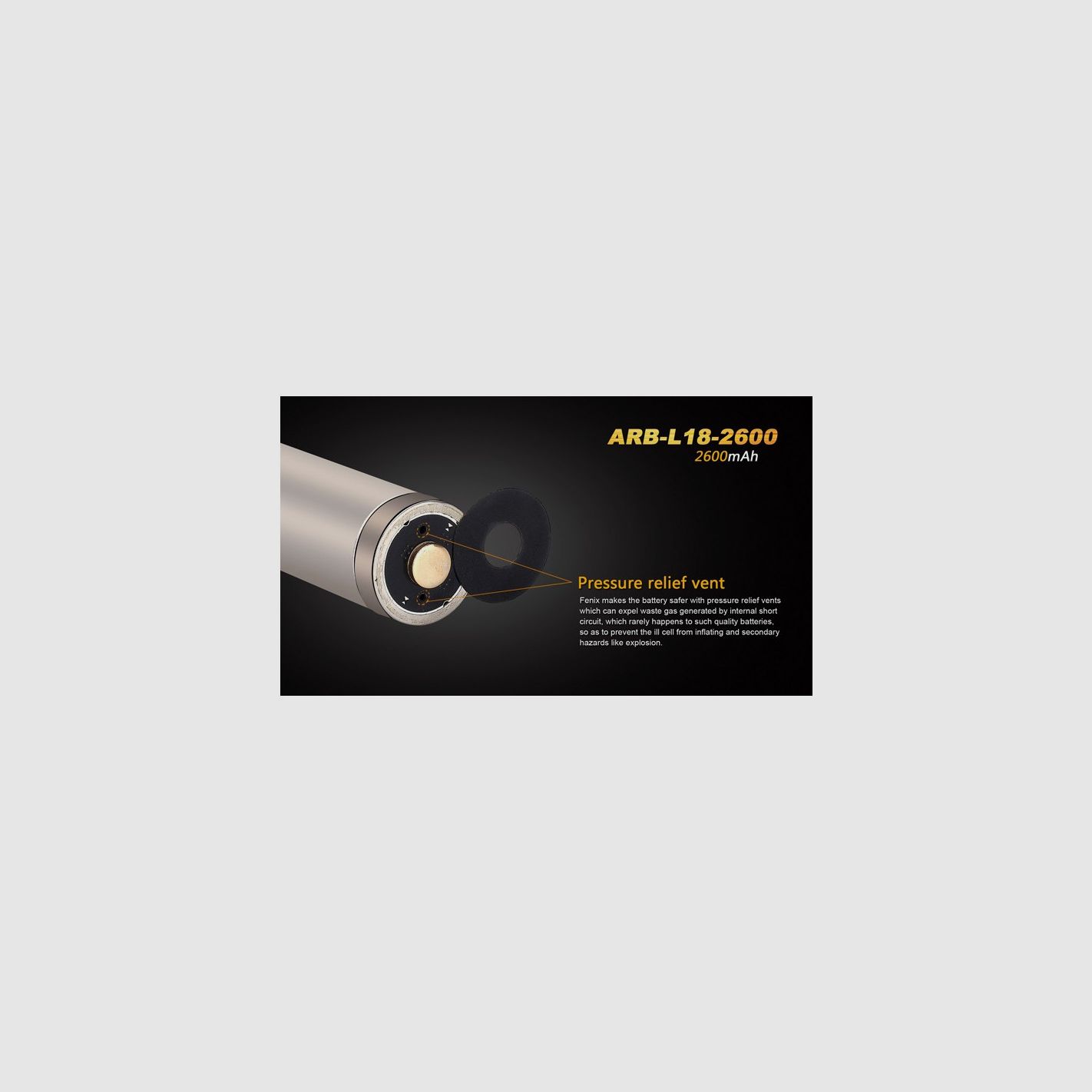 FENIX WIEDERAUFLADBARE BATTERIE ARB-L18 2600mAh, Bild 9 von 10