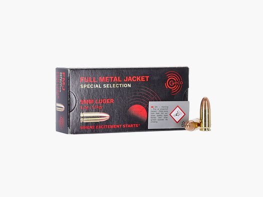 Geco 9 mm Luger Special Selection Pistolenpatrone 124 grs. - 50 Stk.