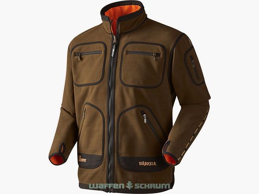 Härkila Fleecejacke Kamko Green - Orange Blaze