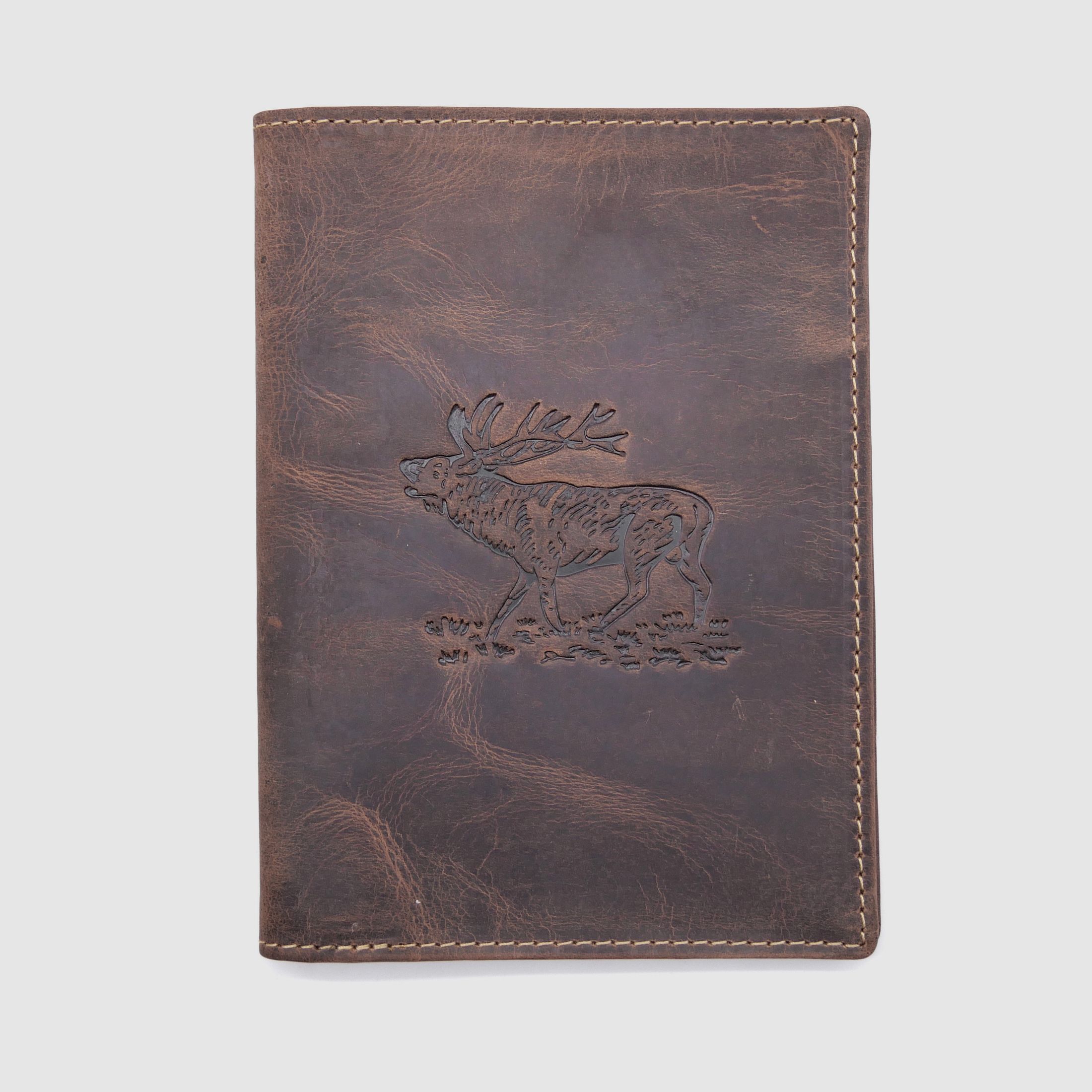 Greenburry Leder Jagdscheinmappe Ausweismappe Etui Hirsch braun 328-stag-25