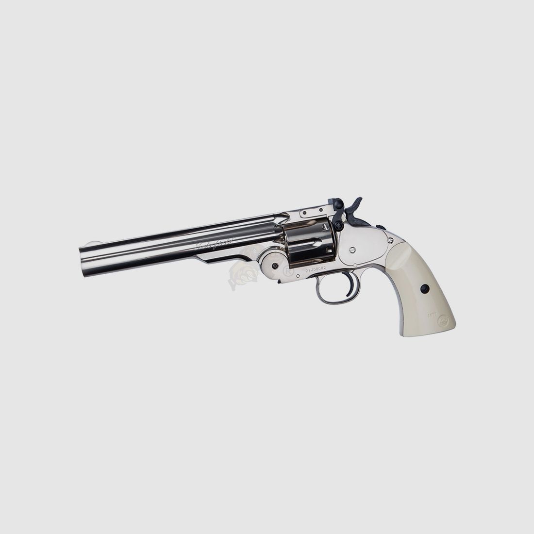 Schofield 6" - Ivory-textured Grip Airsoft Revolver -F-
