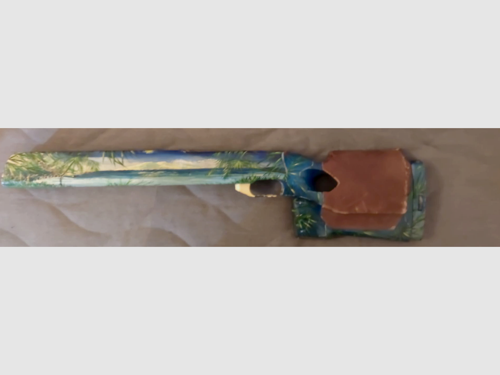 Anschütz rimfire stock for Diana match rifle converted with excellent stock painting 1981