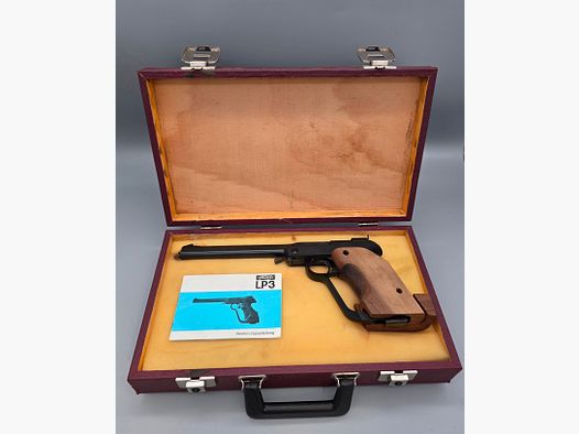 James Bond 007 air pistol Walther Mod. LP3 Match as successor similar to LP2 in caliber 4.5mm diabolo compressed air