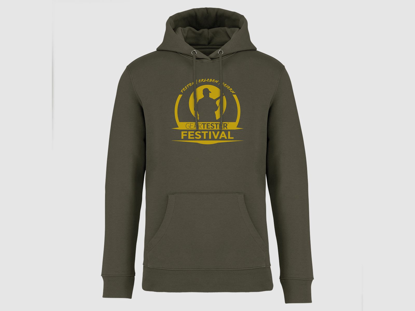 Geartester Festival Bio Hoodie, großes Logo