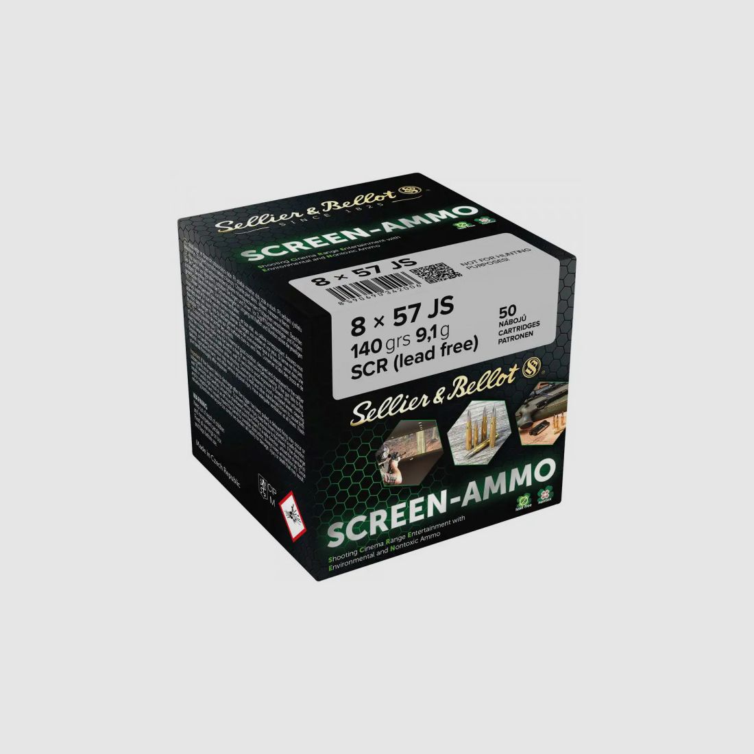 SELLIER & BELLOT SCREEN-AMMO 8x57iS - SCR 140GRS./9,1 G. - 50 STÜCK