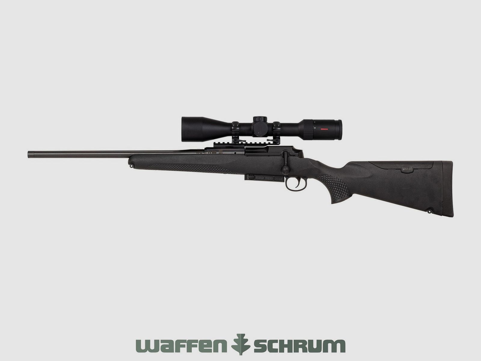Mauser M25 Extreme Anthrazit Komplettangebot Links / Mauser 25 Extreme Anthrazit Set inkl. Zielfernrohr mit abnehmbarer Montage, optional Schalldämpfer